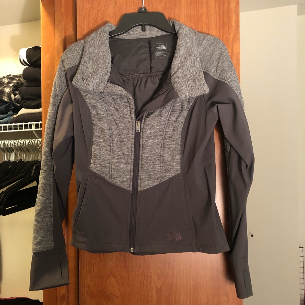 Grey soft shell North Face